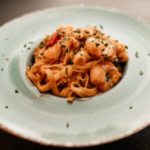 Tagliatelle cu creveți